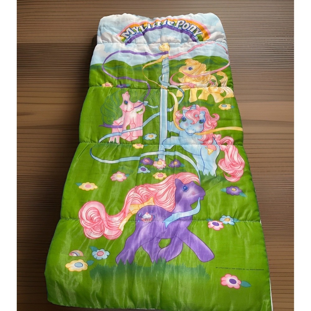 Vintage My Little Pony Maypole Sundae Best 1988 Hasbro Sleeping Bag G1 Ponies